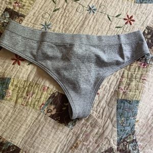 Gray Cotton Thong